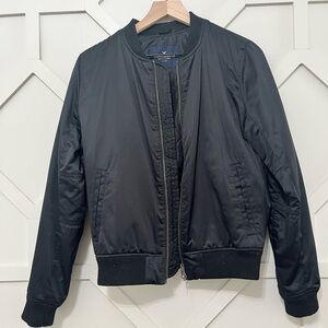 American Eagle Outfitters Classic Black Bomber Jacket